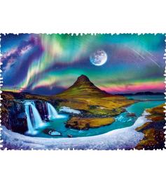 Puzzle Trefl Crazy Shapes Aurore boréale sur l'Islande 600 P
