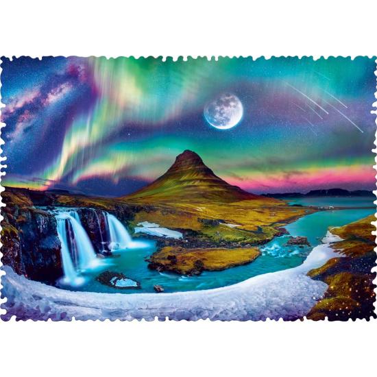 Puzzle Trefl Crazy Shapes Aurore boréale sur l'Islande 600 P