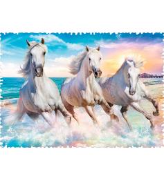 Puzzle Trefl Formes Folles Galopant Entre les Vagues 600 Pièces