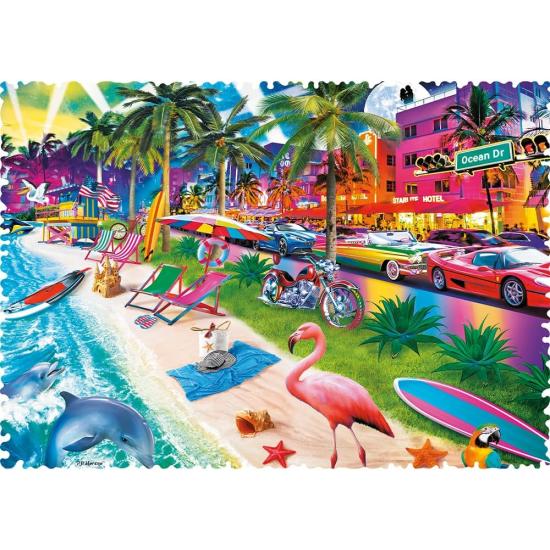 Puzzle Trefl Crazy Shapes Miami Beach 600 pièces