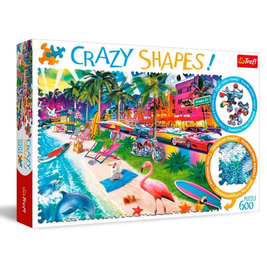 Puzzle Trefl Crazy Shapes Miami Beach 600 pièces