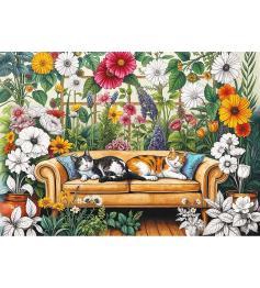 Puzzle Trefl Creative Orangerie Pour Chats 500 pièces