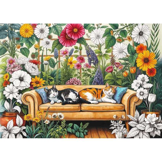 Puzzle Trefl Creative Orangerie Pour Chats 500 pièces