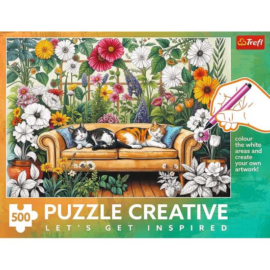 Puzzle Trefl Creative Orangerie Pour Chats 500 pièces
