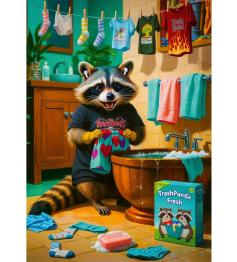 Puzzle Trefl Jour de Lessive du Raton Laveur 1000 pièce