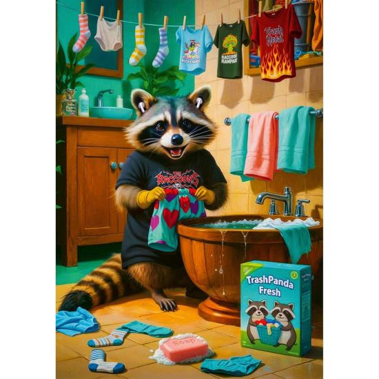 Puzzle Trefl Jour de Lessive du Raton Laveur 1000 pièce