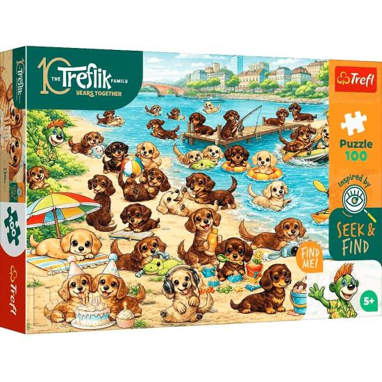 Puzzle Trefl Teckels Et Trefliks XXL 100 pièces