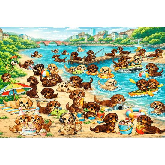 Puzzle Trefl Teckels Et Trefliks XXL 100 pièces