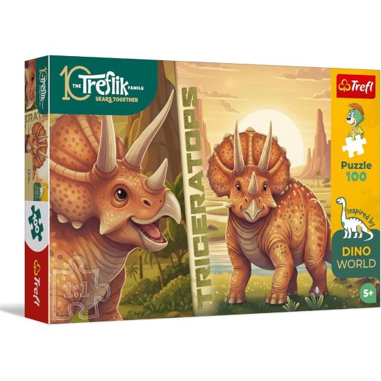 Puzzle Trefl Dino Triceratops XXL 100 pièces