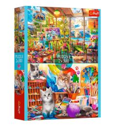 Puzzle Trefl L'art de peindre 2x500 pièces