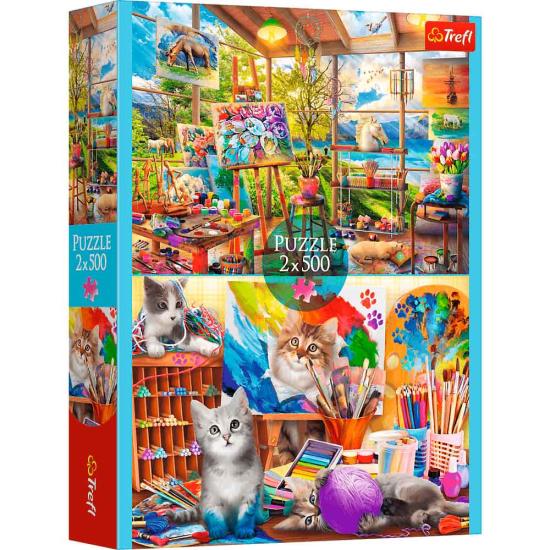 Puzzle Trefl L'art de peindre 2x500 pièces