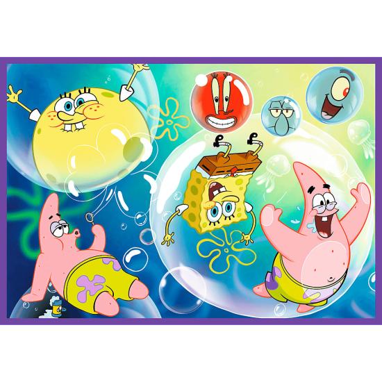 Puzzle Trefl Le Monde Fou De Bob L'Éponge XXL 4x250 pièces