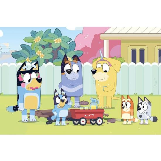 Puzzle Trefl Le Monde Heureux de Bluey XXL 100 pièces