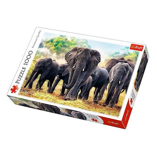 Puzzle Trefl Éléphants d'Afrique 1000 pièces Puzzle Trefl Éléphants d'Afrique 1000 pièces