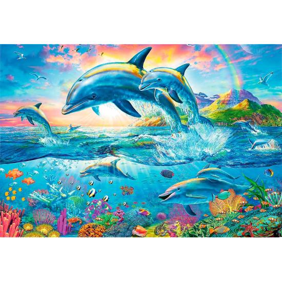 Puzzle Trefl Famille de Dauphins 1500 Pièces