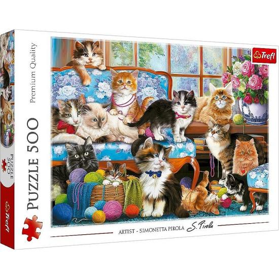 Puzzle Trefl Famille de chats 500 pièces
