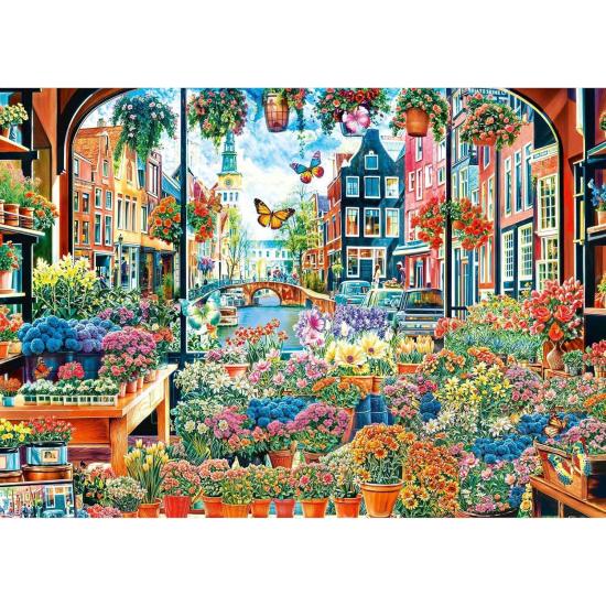 Puzzle Trefl Fleuriste à Amsterdam 2000 pièces