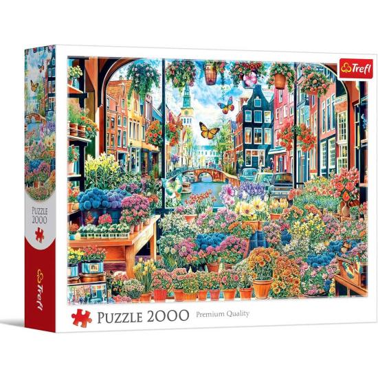 Puzzle Trefl Fleuriste à Amsterdam 2000 pièces