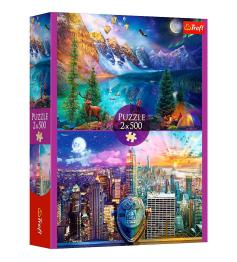Puzzle Trefl Tournée Américaine 2x500 pièces