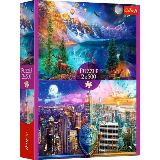Puzzle Trefl Tournée Américaine 2x500 pièces