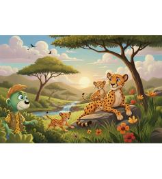 Puzzle Trefl Guépards XXL 100 pièces