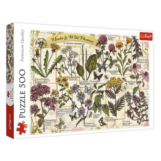 Puzzle Trefl Herbier: Herbes Médicinales de 500 pièces