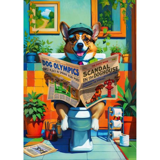 Puzzle Trefl Heure de Toilette du Corgi 1000 pièce