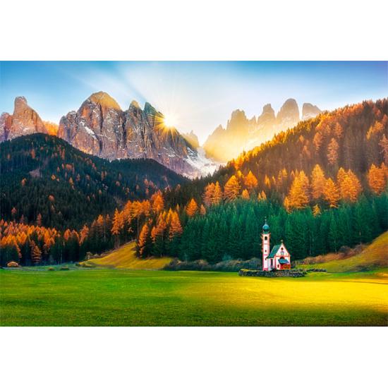 Puzzle Trefl Eglise dans les Dolomites, Italie 1500 Pièces