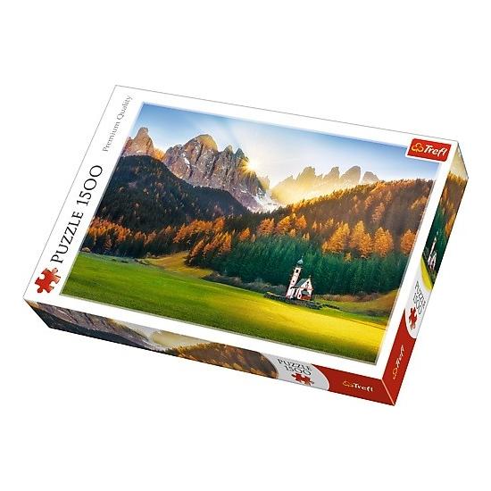 Puzzle Trefl Eglise dans les Dolomites, Italie 1500 Pièces