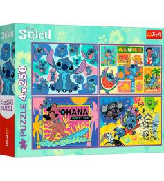 Puzzle Trefl Stitch Incroyable XXL 4x250 pièces