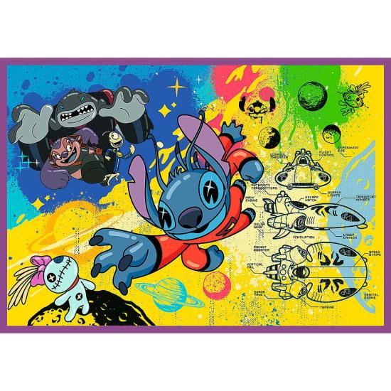 Puzzle Trefl Stitch Incroyable XXL 4x250 pièces