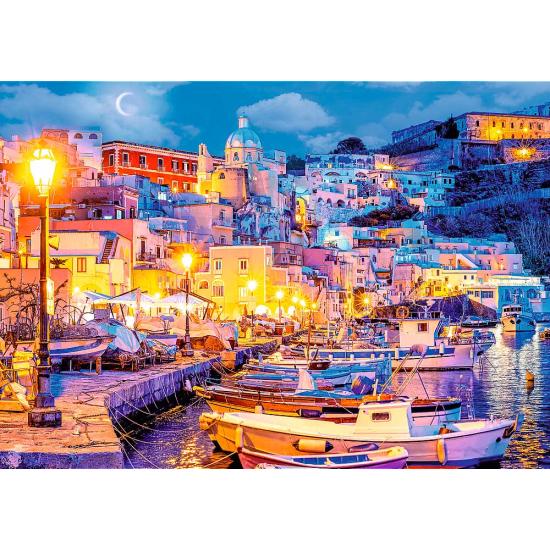 Puzzle Trefl Île De Procida La Nuit, Italie 1000 pièces