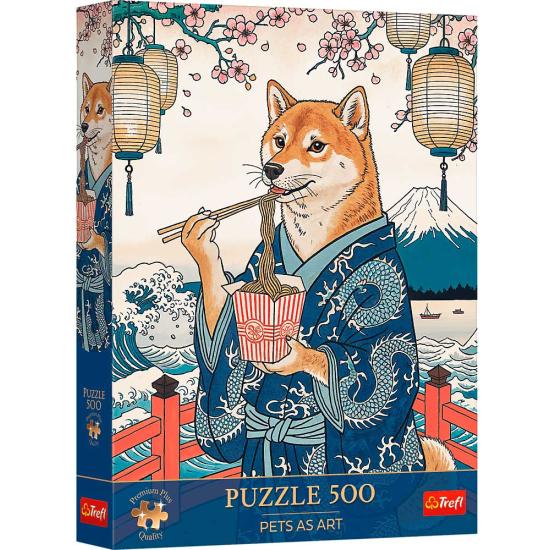 Puzzle Trefl Méditation Des Nouilles De Shiba 500 pièces