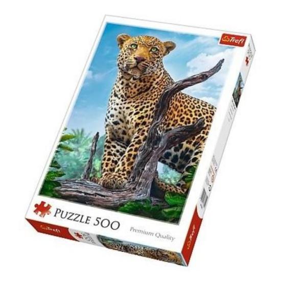 Puzzle Trefl Léopard sauvage menaçant 500 pièces