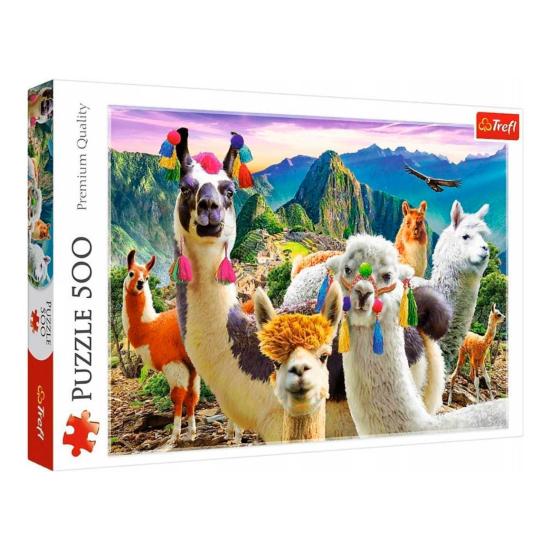 Puzzle Trefl Lamas au Machu Picchu 500 pièces