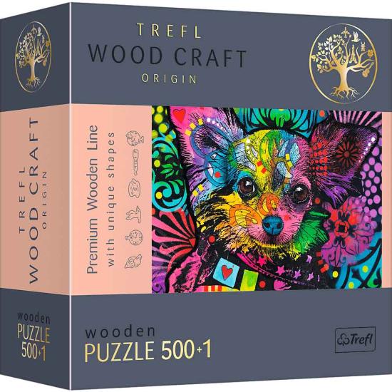 Trefl Puzzle en bois Chiot coloré 500 pièces