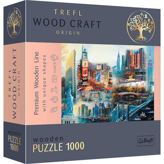 Trefl Puzzle en bois Collage de New York 1000 pièces