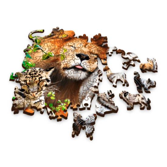 Puzzle Trefl Wood Chats sauvages dans la jungle 500 pièces