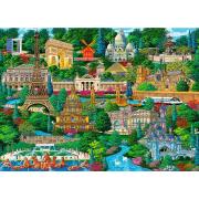 Trefl Puzzle en bois Lieux célèbres de France 1000 pièces