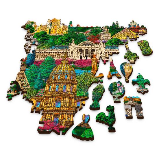 Trefl Puzzle en bois Lieux célèbres de France 1000 pièces
