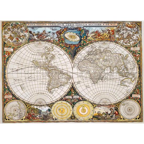 Trefl Puzzle en bois carte du monde antique 1000 pièces