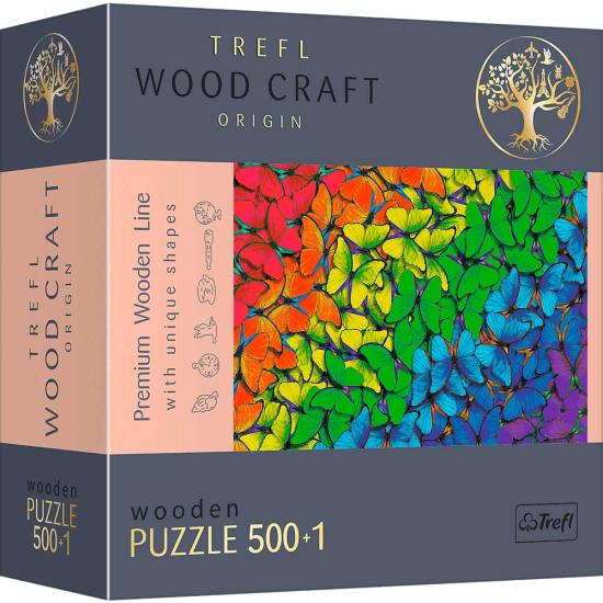 Trefl Puzzle en bois Papillons arc-en-ciel 500 pièces
