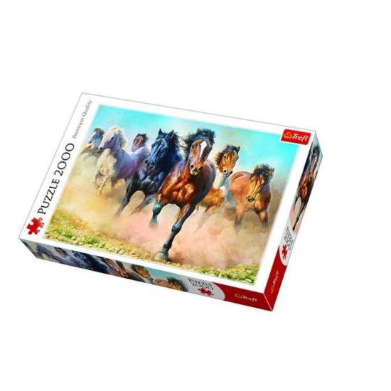 Puzzle Trefl Troupeau de chevaux au galop 2000 pièces