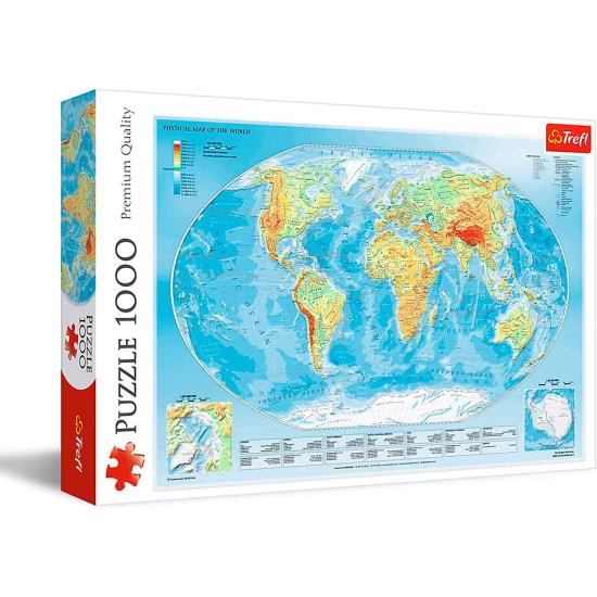 Puzzle Trefl Carte du Monde Physique 1000 Pièces