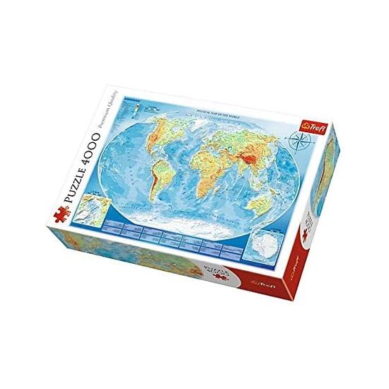 Puzzle Trefl Carte du Monde Physique Géante 4000 Pièces