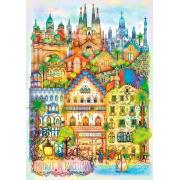 Puzzle Trefl Minuit À Barcelona 1000 pièces