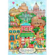 Puzzle Trefl Minuit À Rome 1000 pièces