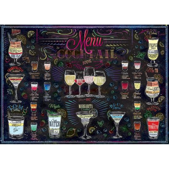 Puzzle Trefl Carte Cocktail de 500 pièces