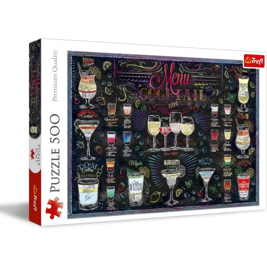 Puzzle Trefl Carte Cocktail de 500 pièces