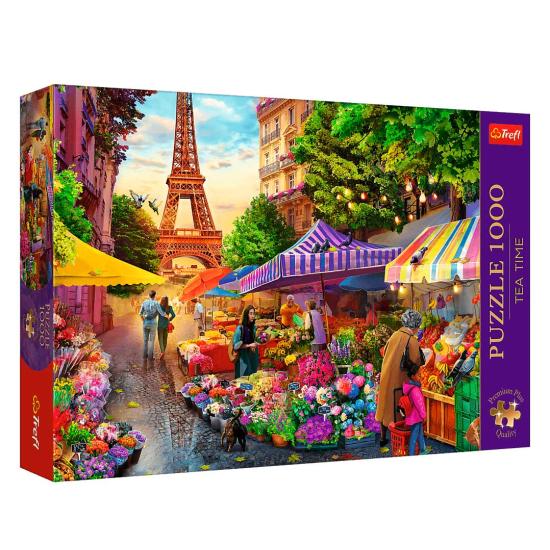 Puzzle Trefl Marché Aux Fleurs, Paris 1000 pièces
